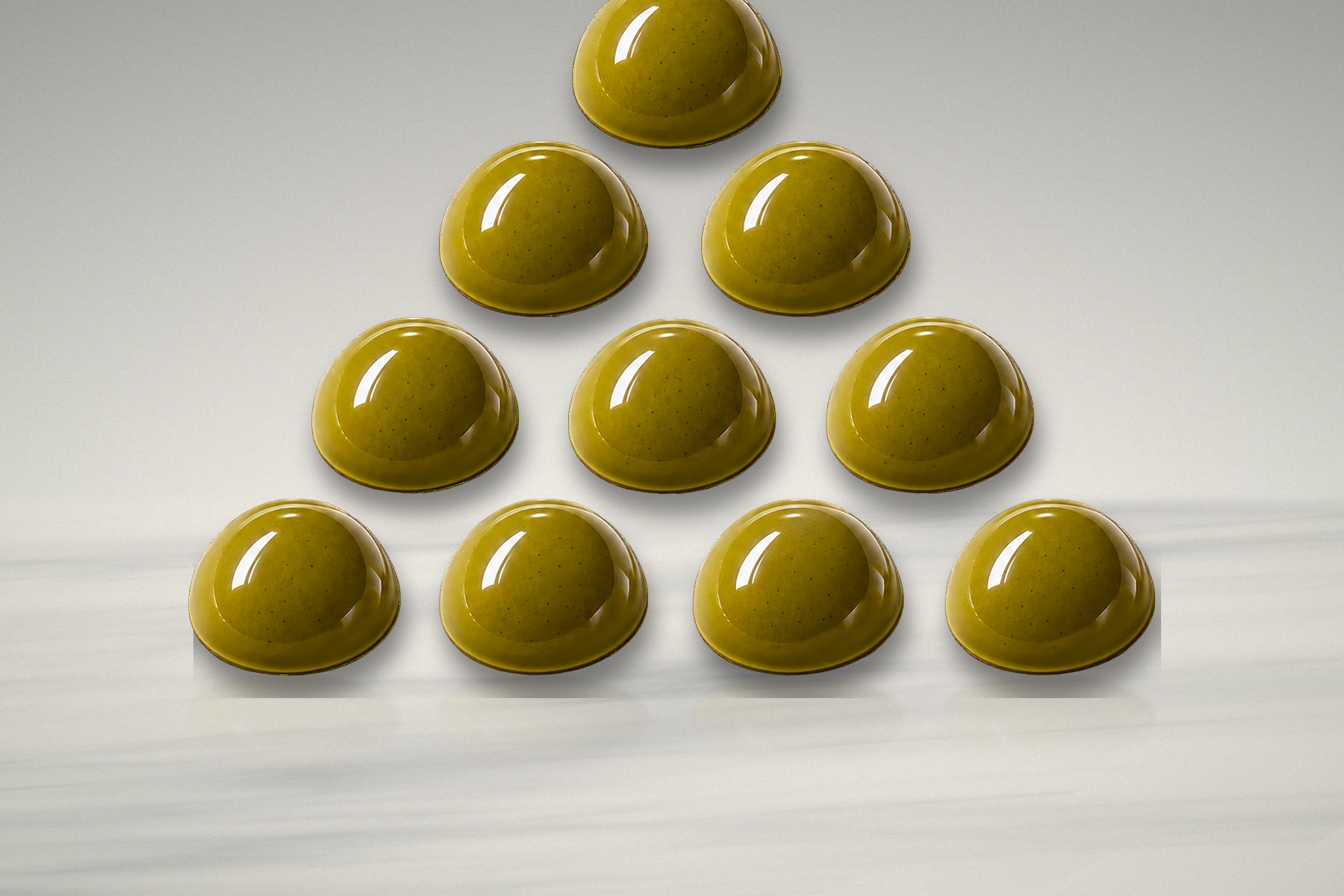 Twenty matcha chocolate pieces of ZERO ZEST